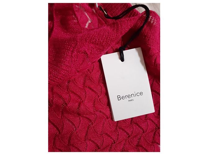 Berenice Top de punto lurex calado fucsia Rosa - vista 7