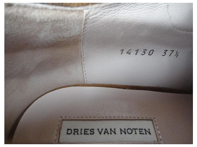 Derby con platform Dries Van Noten in scamosciato marrone - vista 10