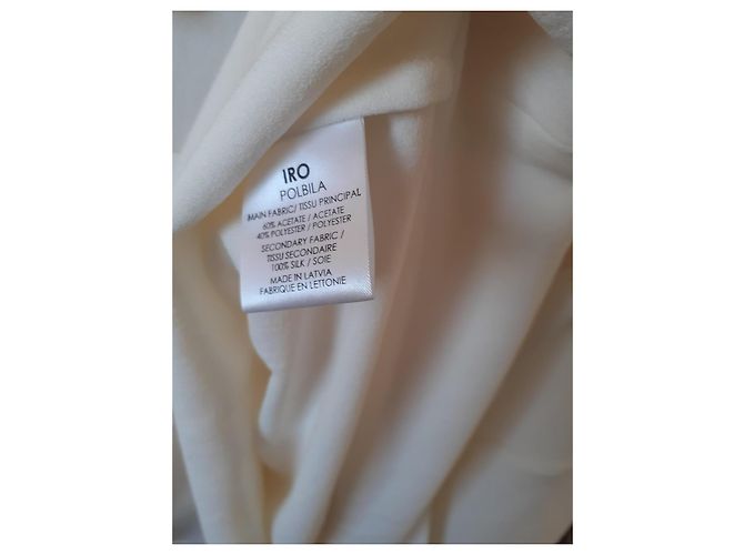 Iro weißes Seiden-Acetat-Kleid Beige Aus weiß - Ansicht 8