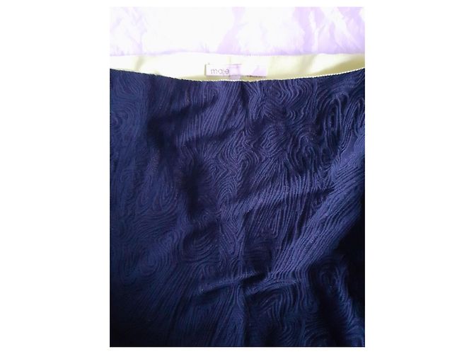 Falda Mini Maje Azul Marino Texturizada con Volante Azul oscuro - vista 3