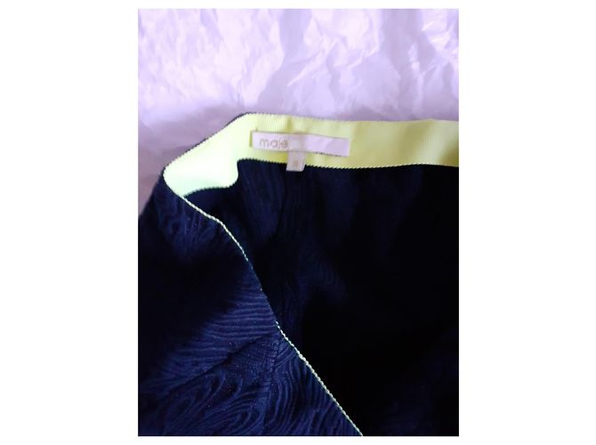 Falda Mini Maje Azul Marino Texturizada con Volante Azul oscuro - vista 5