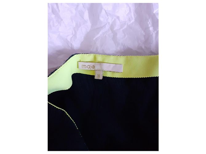 Falda Mini Maje Azul Marino Texturizada con Volante Azul oscuro - vista 6