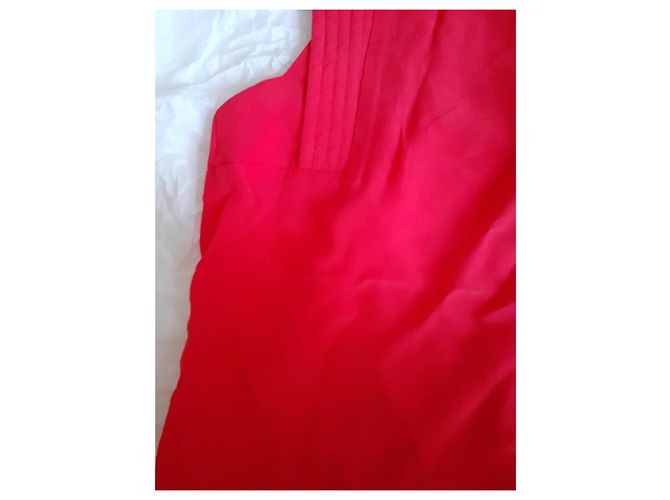 Maje Top de seda rojo sin mangas Roja - vista 6
