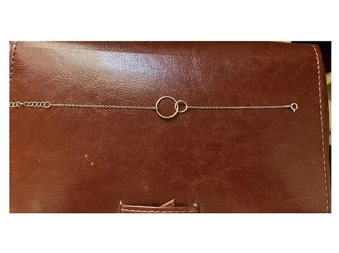 Autre Marque Bracciale Cerchi Intersecati Placcato Oro D'oro - vista 5