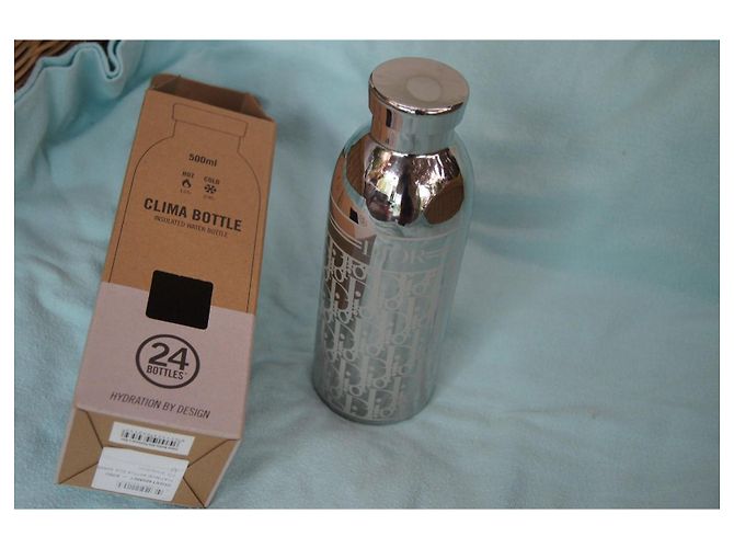 Dior Clima Bottle Monogramm Isolierflasche Silber - Ansicht 2