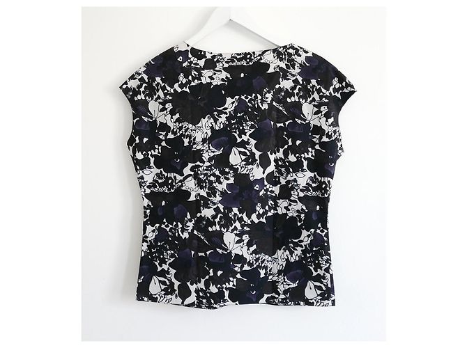 Marni Top in Cotone Stampa Floreale Primavera 2006 Nero Bianco - vista 4