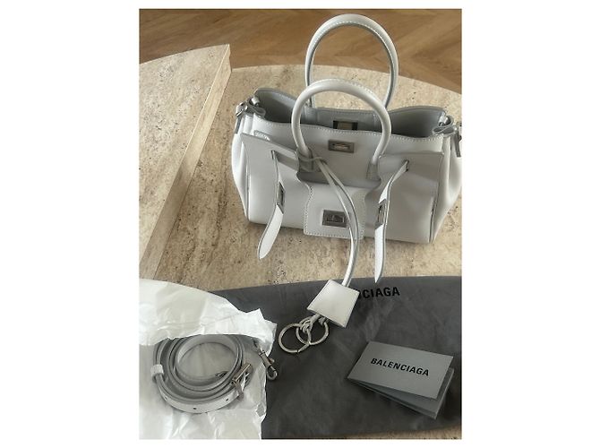 Borsa Bel Air Carry All Mini Balenciaga Bianco - vista 12
