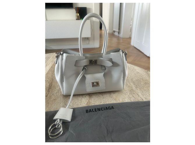 Borsa Bel Air Carry All Mini Balenciaga Bianco - vista 7