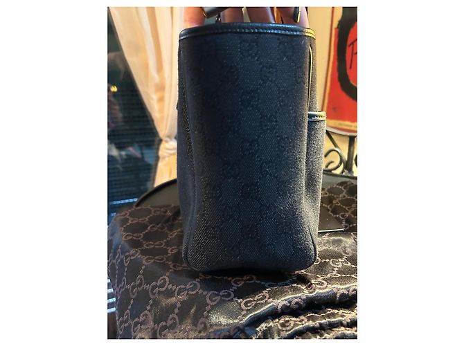 Ophidia Borsa Tote Gucci GG Canvas Nero - vista 14