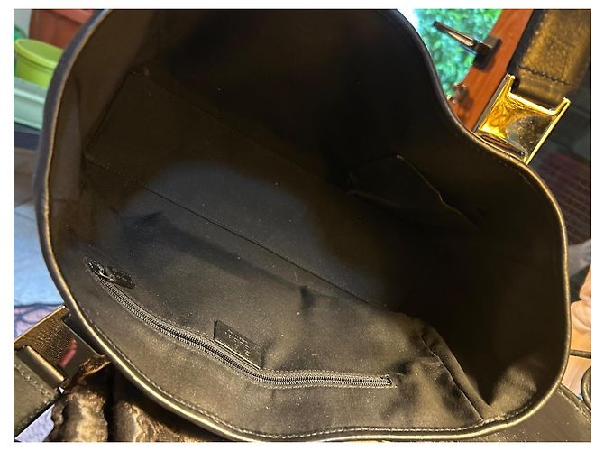 Ophidia Borsa Tote Gucci GG Canvas Nero - vista 6