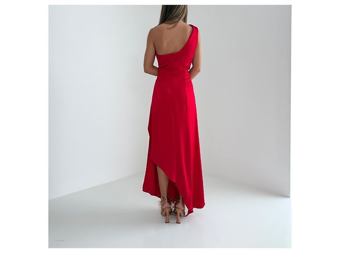 Autre Marque Osman London Rotes Abendkleid Runway SS18 - Ansicht 10