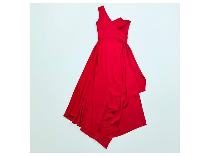 Autre Marque Osman London Rotes Abendkleid Runway SS18 - Ansicht 4
