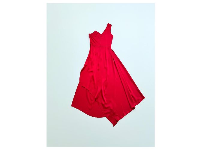 Autre Marque Osman London Rotes Abendkleid Runway SS18 - Ansicht 5