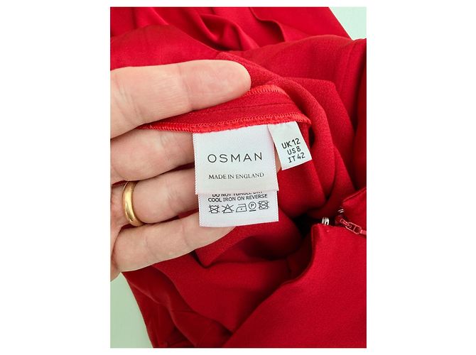Autre Marque Osman London Rotes Abendkleid Runway SS18 - Ansicht 7