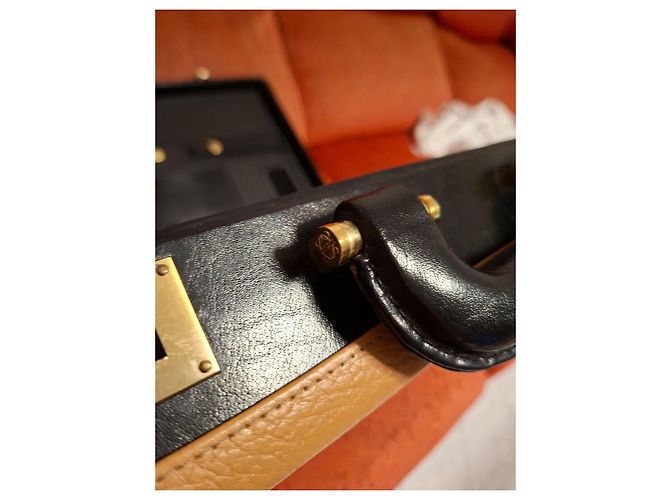 Loewe Valigetta in pelle nera e gialla Nero Giallo - vista 12