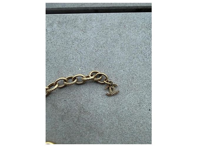 Collana Girocollo Chanel in Metallo Dorato e Perle D'oro - vista 2
