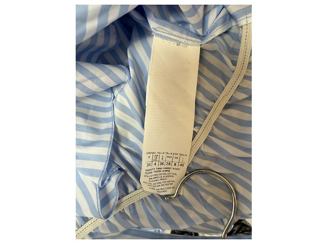 Autre Marque iBlues Gestreiftes Wickelkleid Weiß Blau - Ansicht 7