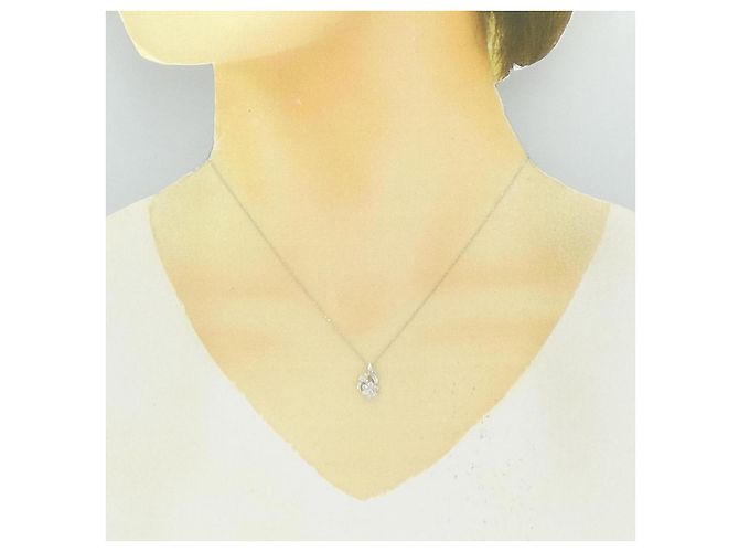 Autre Marque Collana Flower in Diamanti Au750 Argento - vista 6