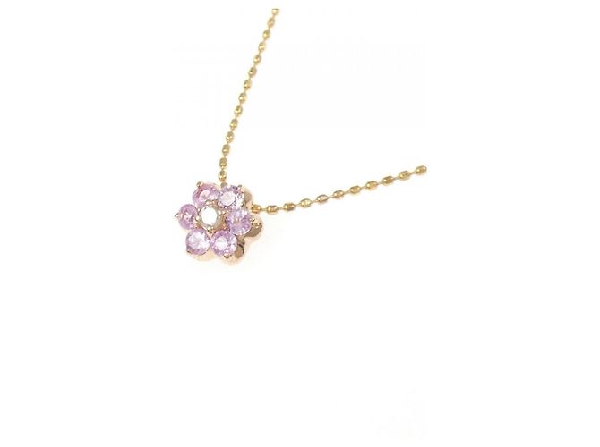 Autre Marque Collana con zaffiro e diamanti Au750 Flower Rosa - vista 3