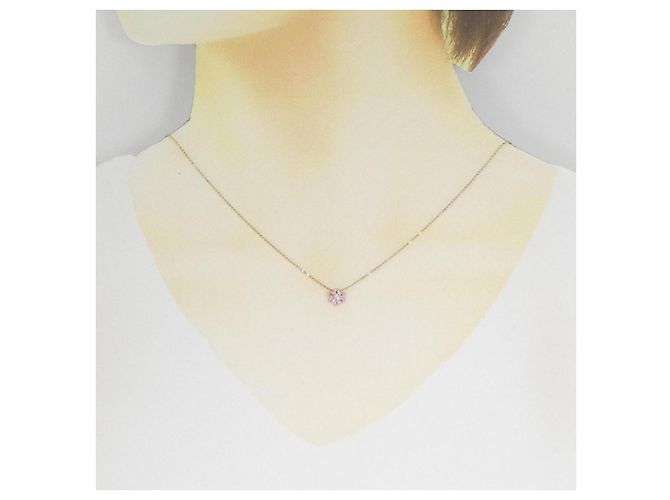 Autre Marque Collana con zaffiro e diamanti Au750 Flower Rosa - vista 6