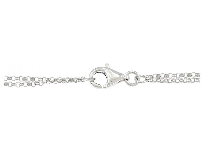 Autre Marque Collana in oro bianco 750 e oro rosa 750, zaffiro e diamante Blu - vista 7