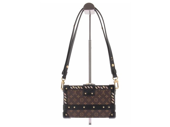 Louis Vuitton Borsa "Petite Malle" in tela monogram Marrone - vista 4