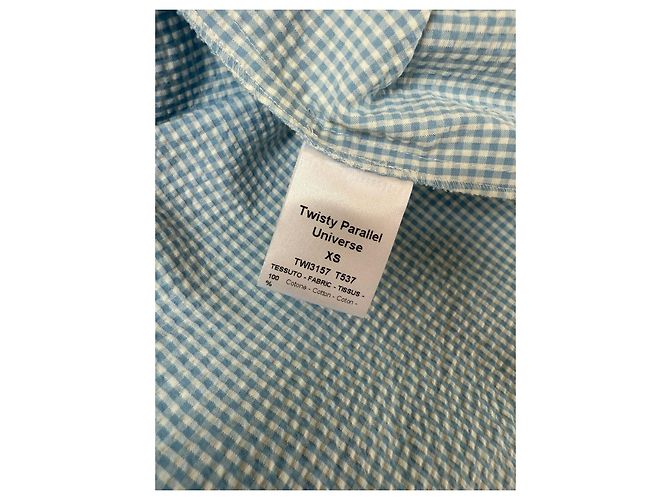 Falda Midi Twisty Parallel Universe Blanco Azul claro - vista 11