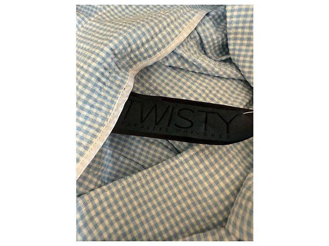 Falda Midi Twisty Parallel Universe Blanco Azul claro - vista 9