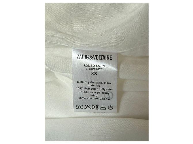 Zadig & Voltaire Zadig&Voltaire Romeo Satin Hemdkleid Schwarz Weiß - Ansicht 12