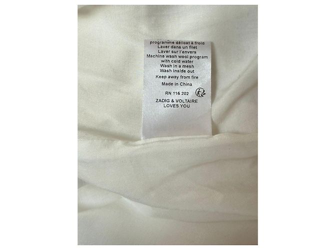 Zadig & Voltaire Zadig&Voltaire Romeo Satin Hemdkleid Schwarz Weiß - Ansicht 13