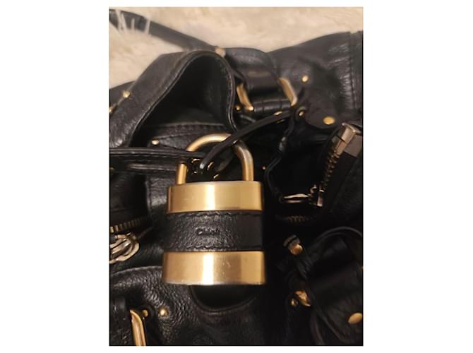 Borsa Chloé Paddington in pelle nera Nero - vista 3