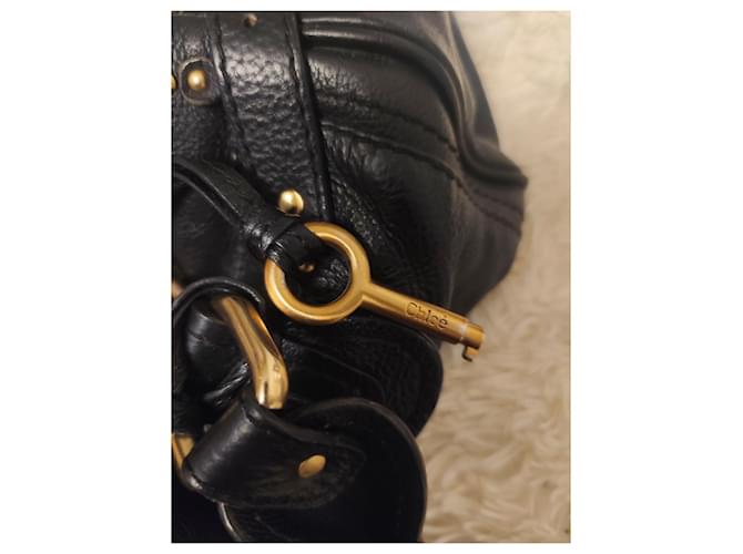 Borsa Chloé Paddington in pelle nera Nero - vista 4