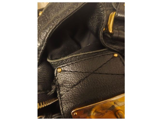 Borsa Chloé Paddington in pelle nera Nero - vista 7
