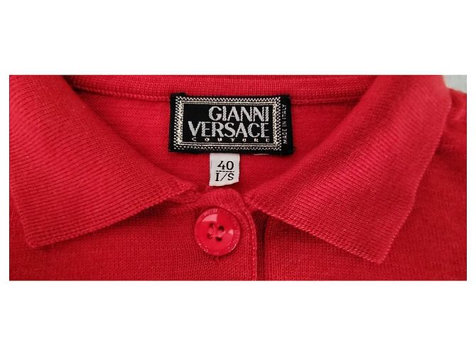 Gianni Versace Polo rosso in cashmere e seta - vista 2