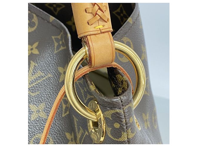 Borsa a Spalla Louis Vuitton Monogram Artsy MM Marrone - vista 9