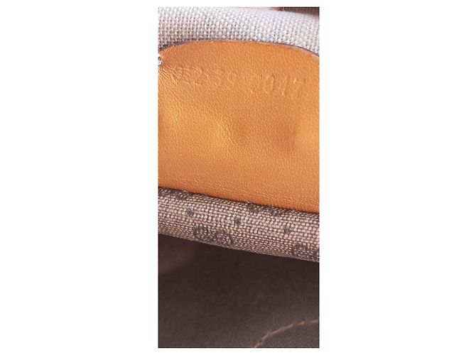 Borsa da viaggio Gucci GG Supreme Monogram marrone e pelle - vista 17