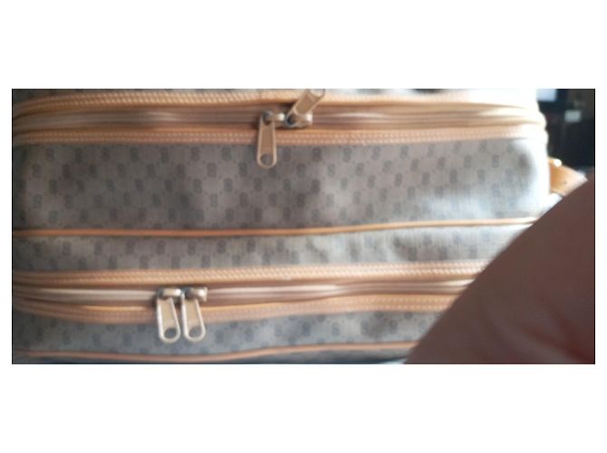 Borsa da viaggio Gucci GG Supreme Monogram marrone e pelle - vista 5