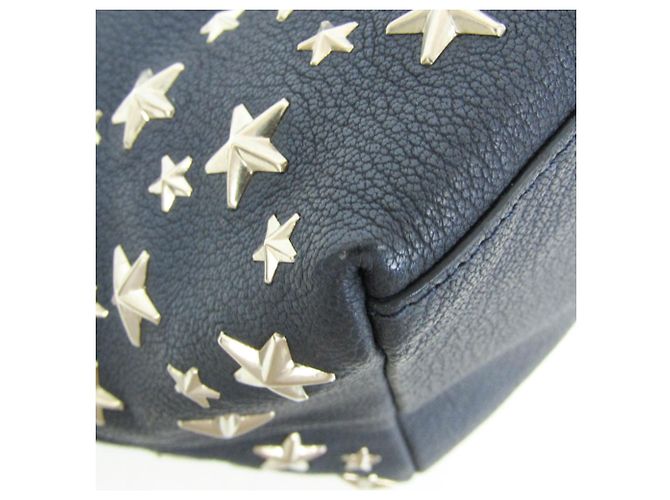 Borsa tote in pelle da donna Jimmy Choo Sasha S Star Studs Blu navy - vista 4