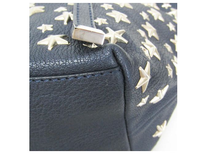 Borsa tote in pelle da donna Jimmy Choo Sasha S Star Studs Blu navy - vista 5