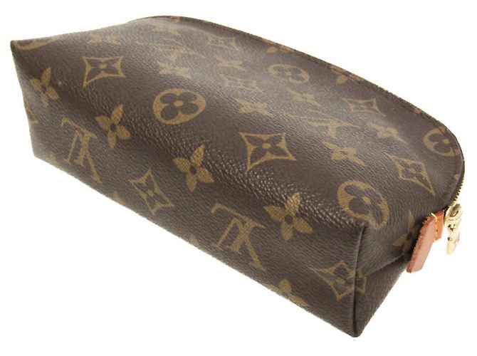 Louis Vuitton Monogram Cosmetic Pouch M47515 Castaño - vista 2