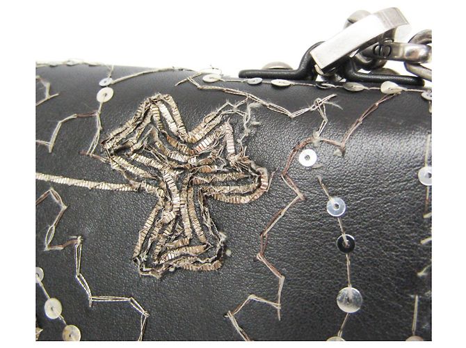 Borsa a tracolla con catena Christian Dior JADIOR Nero D'oro - vista 10