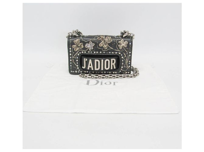 Borsa a tracolla con catena Christian Dior JADIOR Nero D'oro - vista 2