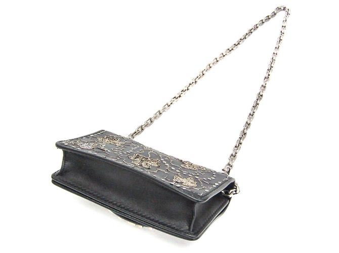 Borsa a tracolla con catena Christian Dior JADIOR Nero D'oro - vista 3