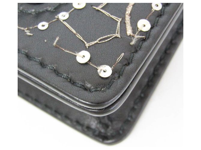 Borsa a tracolla con catena Christian Dior JADIOR Nero D'oro - vista 6