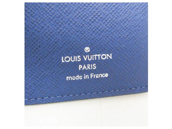 Louis Vuitton Taiga Pocket Organizer M30551 Blu - vista 12