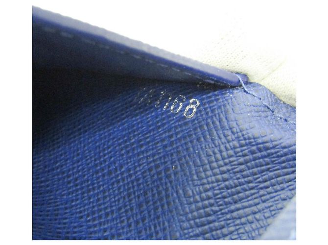 Louis Vuitton Taiga Pocket Organizer M30551 Blu - vista 13