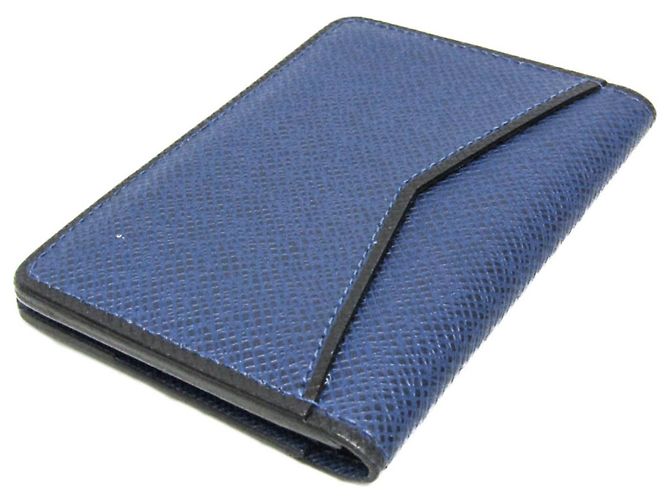 Louis Vuitton Taiga Pocket Organizer M30551 Blu - vista 3
