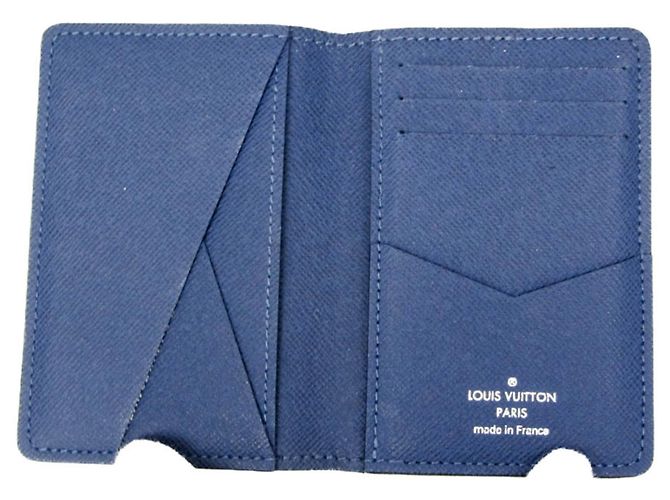 Louis Vuitton Taiga Pocket Organizer M30551 Blu - vista 4