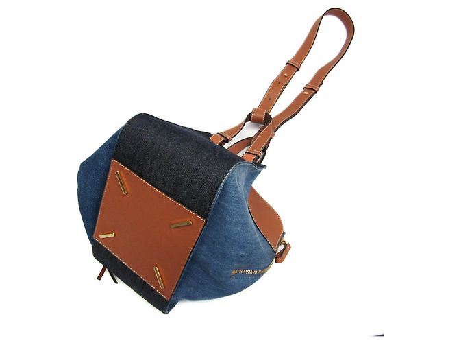 Borsa a mano Loewe Hammock Small Marrone Blu - vista 2