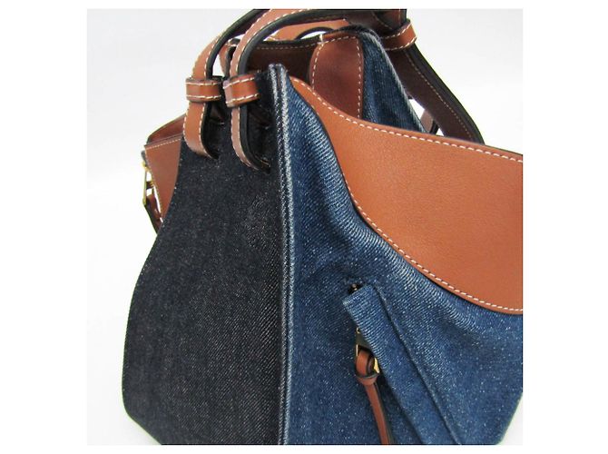 Borsa a mano Loewe Hammock Small Marrone Blu - vista 7